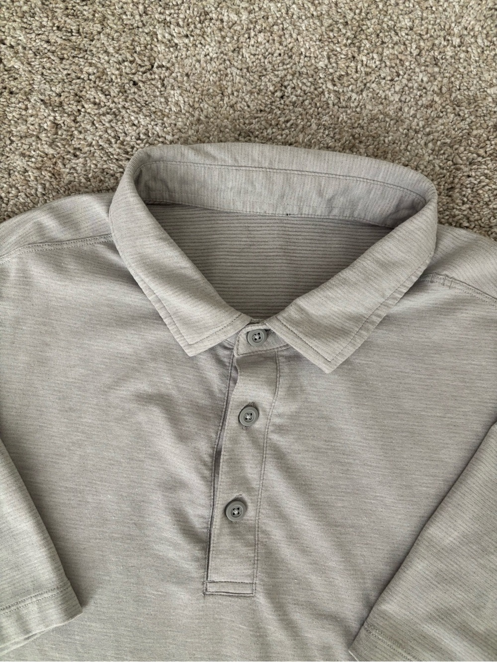 Lululemon Evolution Short Sleeve Polo Shirt Mens S Gray Golf Casual Stretch
